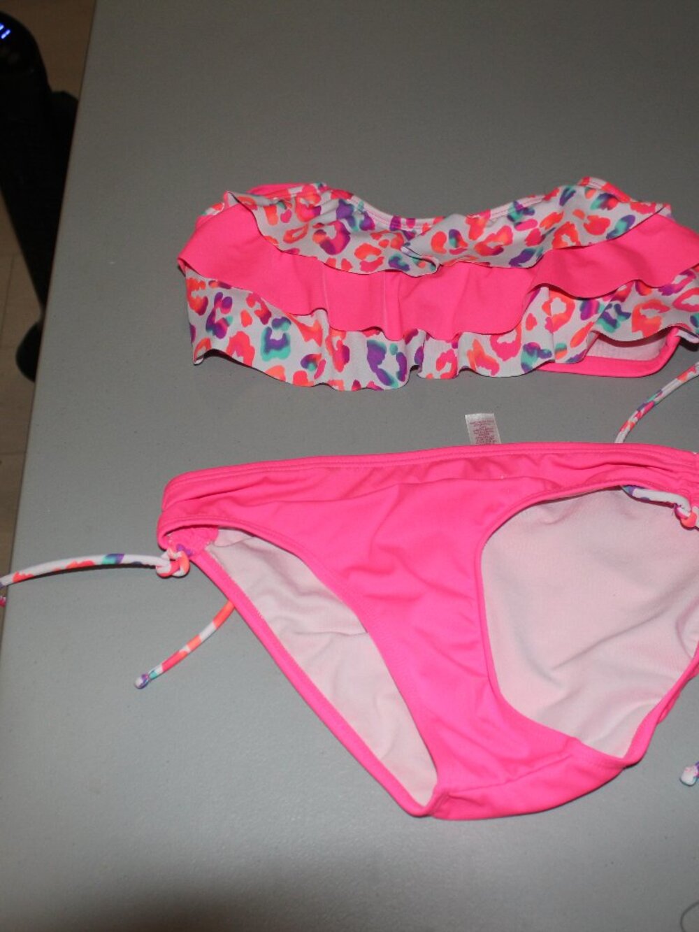 Pink 2 Pcs Justice Bikini Swimsuit Size 14